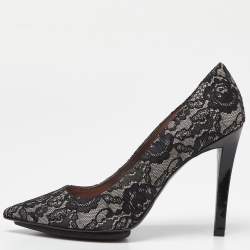 Stella McCartney Black Lace Pointed Toe Pumps Size 39