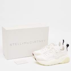 Pre Owned Stella McCartney Grey/White Faux Suede and Faux Leather Eclypse Sneakers Size 39