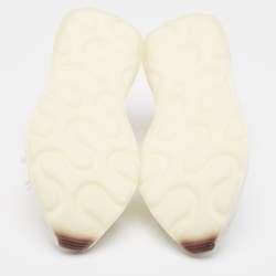 Pre Owned Stella McCartney Grey/White Faux Suede and Faux Leather Eclypse Sneakers Size 39