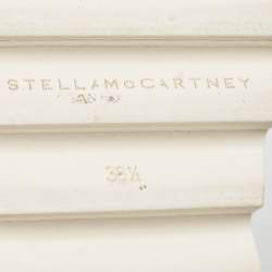 Pre Owned Stella McCartney Black Faux Leather Elyse Derby Sneakers Size 38.5