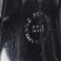 Pre Owned Stella McCartney Grey Faux Patent Leather Slingback Pumps Size 36.5