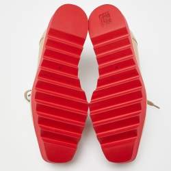 Pre Owned Stella McCartney Beige Faux Leather Elyse Derby Sneakers Size 38