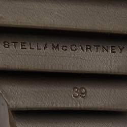 Pre Owned Stella McCartney Olive Green Faux Suede Leana Wedge Boots Size 39