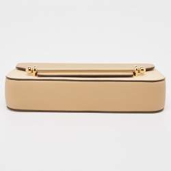 Pre Owned Strathberry Beige Leather East/West Chain Shoulder Bag