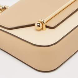 Pre Owned Strathberry Beige Leather East/West Chain Shoulder Bag