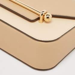 Pre Owned Strathberry Beige Leather East/West Chain Shoulder Bag