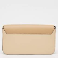 Pre Owned Strathberry Beige Leather East/West Chain Shoulder Bag