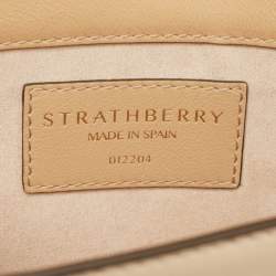 Pre Owned Strathberry Beige Leather East/West Chain Shoulder Bag