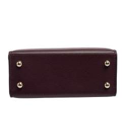 Strathberry Burgundy Leather Nano Midi Tote