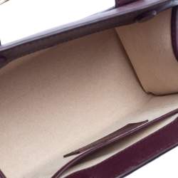Strathberry Burgundy Leather Nano Midi Tote