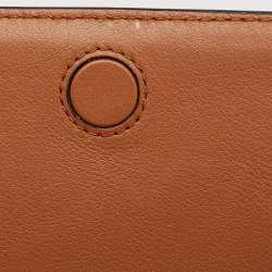 Strathberry Brown Leather East/West Chain Shoulder Bag