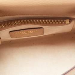 Pre Owned Strathberry Beige Leather Mosaic Top Handle Bag