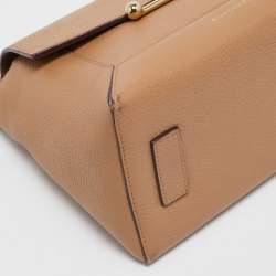 Pre Owned Strathberry Beige Leather Mosaic Top Handle Bag