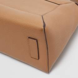 Pre Owned Strathberry Beige Leather Mosaic Top Handle Bag