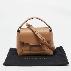 Pre Owned Strathberry Beige Leather Mosaic Top Handle Bag