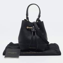Pre Owned Strathberry Black Leather Mini Lana Osette Bucket Bag