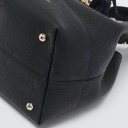 Pre Owned Strathberry Black Leather Mini Lana Osette Bucket Bag
