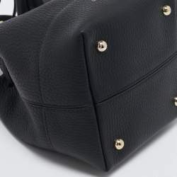 Pre Owned Strathberry Black Leather Mini Lana Osette Bucket Bag