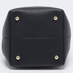 Pre Owned Strathberry Black Leather Mini Lana Osette Bucket Bag