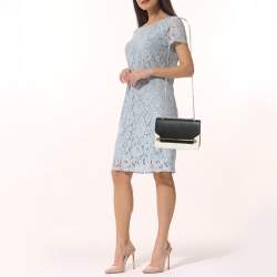 Pre Owned Strathberry Tricolor Leather East/West Chain Shoulder Bag