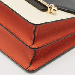 Pre Owned Strathberry Tricolor Leather East/West Chain Shoulder Bag