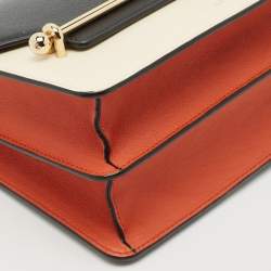 Pre Owned Strathberry Tricolor Leather East/West Chain Shoulder Bag