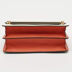 Pre Owned Strathberry Tricolor Leather East/West Chain Shoulder Bag