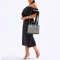 Pre Owned Strathberry Tricolor Leather Midi Tote