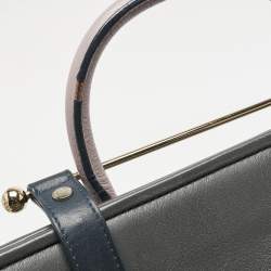 Pre Owned Strathberry Tricolor Leather Midi Tote