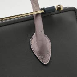 Pre Owned Strathberry Tricolor Leather Midi Tote