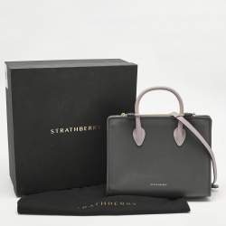 Pre Owned Strathberry Tricolor Leather Midi Tote