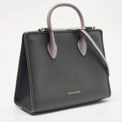 Pre Owned Strathberry Tricolor Leather Midi Tote