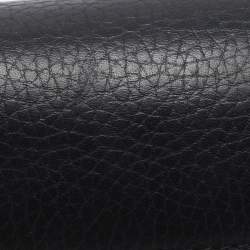 Pre Owned Strathberry Black Leather Nano Mosaic Crossbody Bag