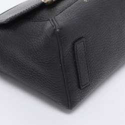 Pre Owned Strathberry Black Leather Nano Mosaic Crossbody Bag