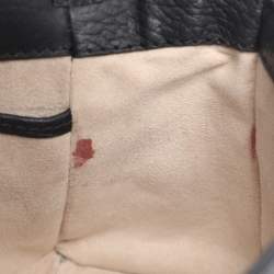 Pre Owned Strathberry Black Leather Nano Mosaic Crossbody Bag