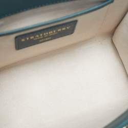 Pre Owned Strathberry Tricolor Suede and Leather Nano Midi Top Handle Bag