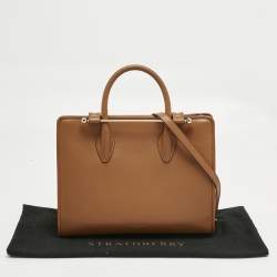 Pre Owned Strathberry Brown Leather Midi Tote