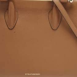 Pre Owned Strathberry Brown Leather Midi Tote