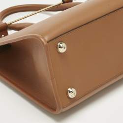 Pre Owned Strathberry Brown Leather Midi Tote