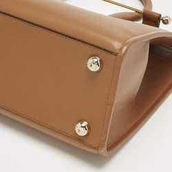 Pre Owned Strathberry Brown Leather Midi Tote