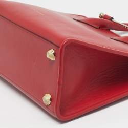 Pre Owned Strathberry Red Leather Midi Tote