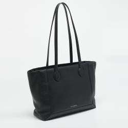 Pre Owned Strathberry Mosiac Black Leather Shopper Tote