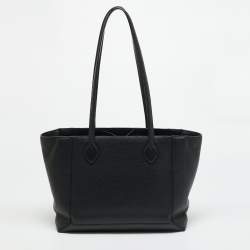 Pre Owned Strathberry Mosiac Black Leather Shopper Tote