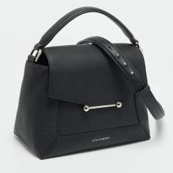 Pre Owned حقيبة يد ستراثبيري موزاييك جلد أسود