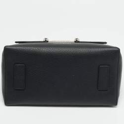 Pre Owned حقيبة يد ستراثبيري موزاييك جلد أسود