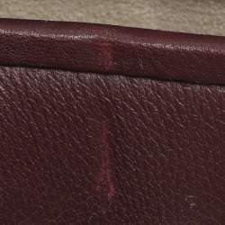 Pre Owned Strathberry Midi Dark Burgundy Leather Tote