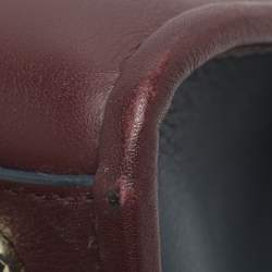 Pre Owned Strathberry Midi Dark Burgundy Leather Tote