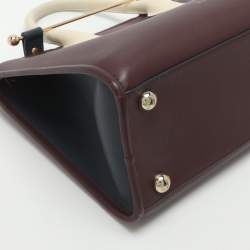 Pre Owned Strathberry Midi Dark Burgundy Leather Tote