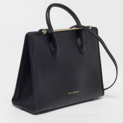 Pre Owned حقيبة يد توتس ستراثبيري جلد بني  متوسطة