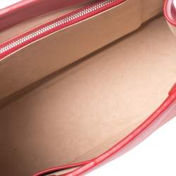 Strathberry Red Leather Midi Tote
